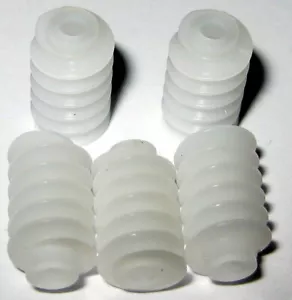 5 X Plastic Worm Gear for 2 mm Shafts - 10 mm L - 6 mm OD - 1.9 mm ID for 2.0 mm - Picture 1 of 7