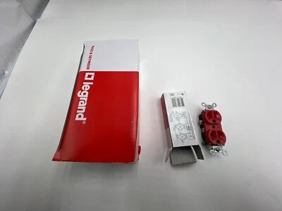 (Pack de 10) Pass and Seymour legrand 8300-HRED Dúplex Receptible 20A, 125V Rojo Foto 1 de 4