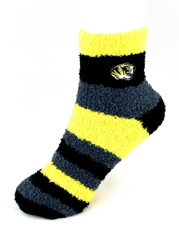 Missouri Tigers Rainbow Stripe Fuzzy Socks Cover
