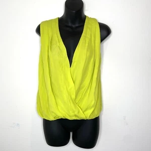 Alice + Olivia Neon Top Damen Surplice ärmellose Bluse Small [ohne Etikett] - Bild 1 von 6