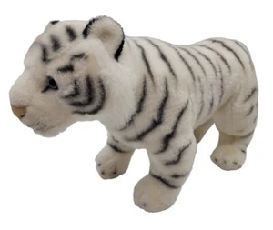 The Petting Zoo 1994 Siberian White Tiger Standing Plush Collectible Toy - Picture 1 of 8
