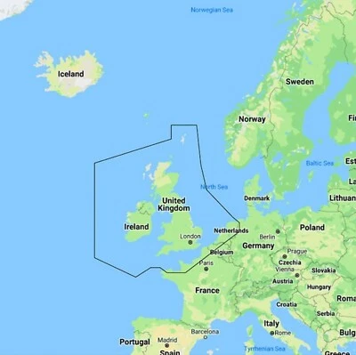 C-MAP DISCOVER - United Kingdom & Ireland Chart - Lowrance Simrad - M-EW-Y200-MS - Image 1 of 4