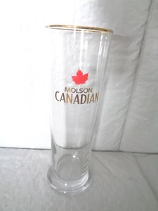 Molson Canadian - Tall - Gold Rim - Pilsner Beer Glass - Picture 1 of 1