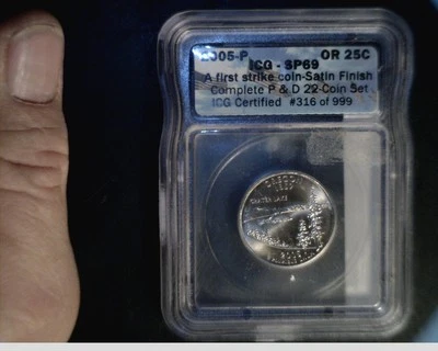 2005-P Oregon State Quarter, Satin Finish, ICG SP69  (US-146) - Image 1 of 2