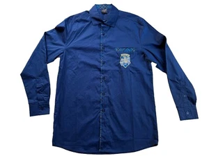 Universal Harry Potter Ravenclaw Men's Medium Blue Oxford Long-Sleeve Shirt - Picture 1 of 5