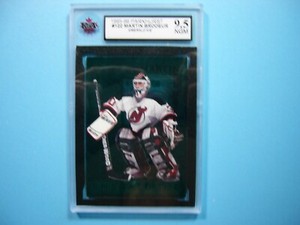 1995/96 PARKHURST EMERALD ICE NHL HOCKEY CARD #122 MARTIN BRODEUR KSA 9.5 NGM PS