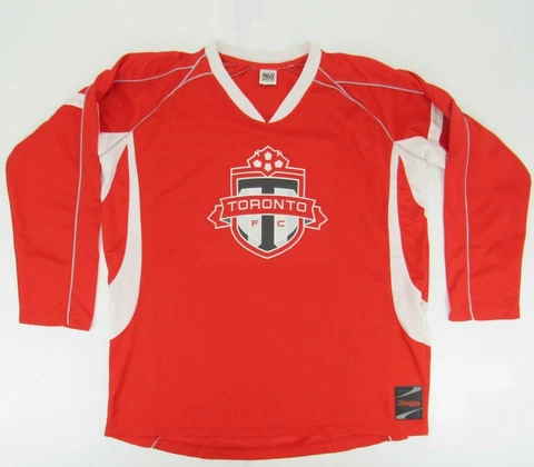 MLS Toronto FC Sogo Men's Soccer Jersey Sz XL Red Long Sleeve Football Sewn Cover