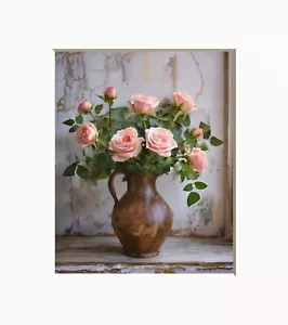 Pink Wall Art, Dandelion Butterfly, Pink Matted Bathroom Bedroom Wall Picture - Picture 1 of 11