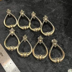 8 Mid Century Modern Vintage Metall Messing Gold Schublade Schrank zieht Griffe - Bild 1 von 5