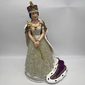 Bradford Exchange Queen Elizabeth 12 Inch Tall Coronation Mosaic Figurine 2017 - Picture 1 of 10
