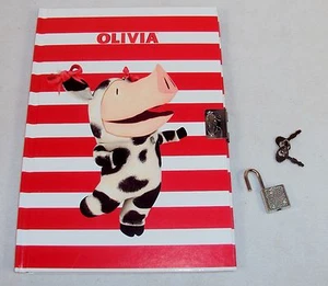 Olivia Locked Diary Personal Journal FUN 75 Pages, Hardbound, Lock & Keys NEW - Picture 1 of 4