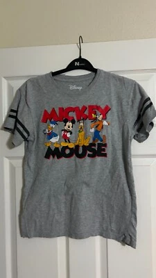 Disney Boys Gray Mickey Mouse Gang Short Sleeve T-Shirt Youth XL - Image 1 of 4