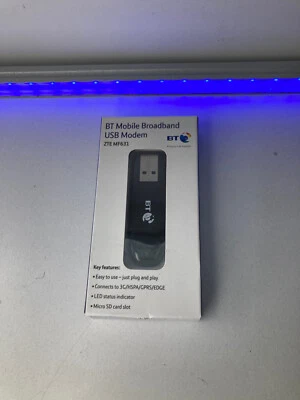 BT Mobile Broadband USB Modem ZTE MF631 - connects to 3G, Micro SD card slot#250 - Image 1 of 2