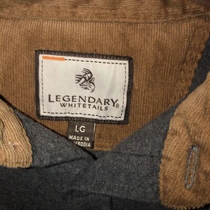 LEGENDARY WHITETAILS Gray Men's Shirt Long Sleeve Thick Cotton Flannel Large - Picture 1 of 4