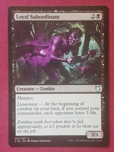 Magic The Gathering COMMANDER 2018 C18 LOYAL SUBORDINATE black card MTG - Picture 1 of 2