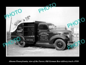 OLD 8x6 HISTORIC PHOTO OF ALTOONA PENNSYLVANIA OLD GERMAN BEER TRUCK c1930 2 - Picture 1 of 1