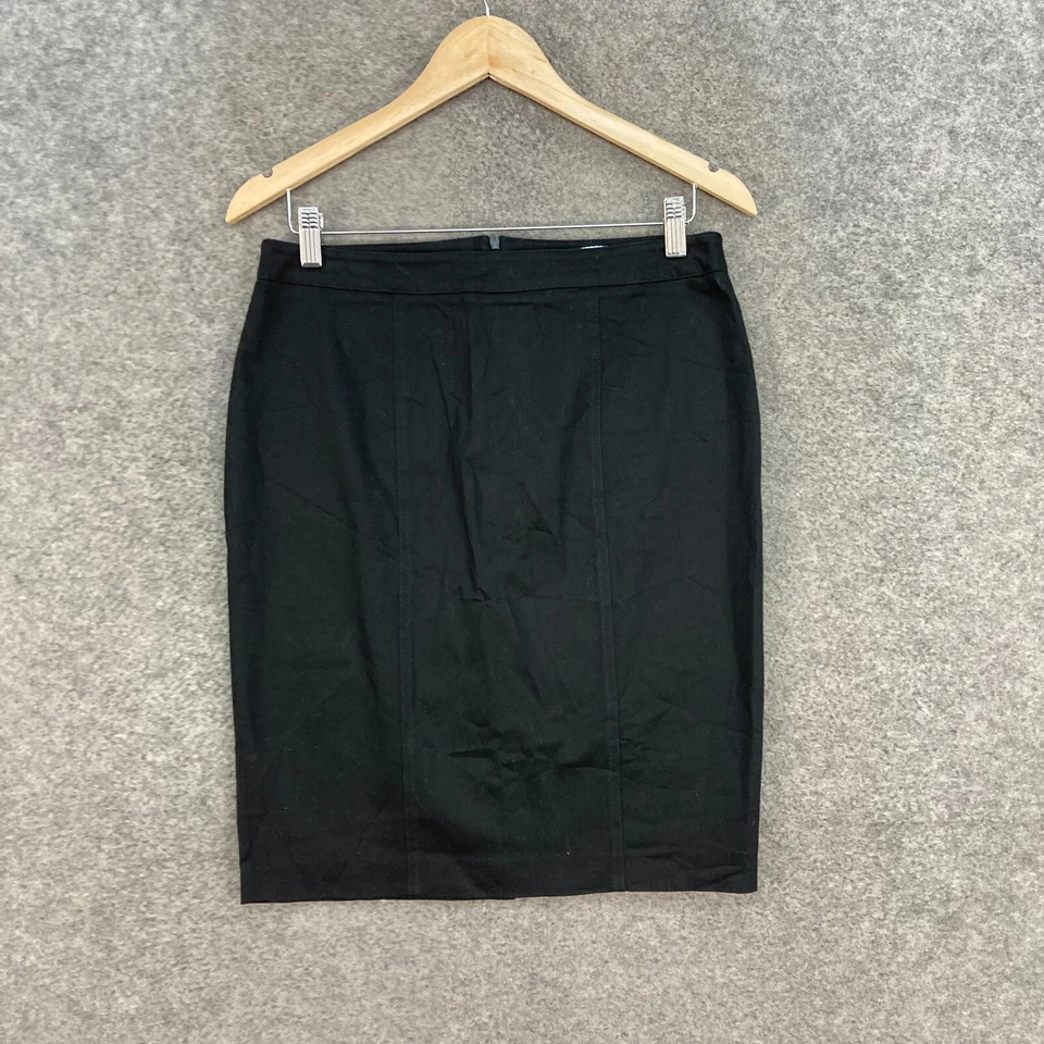 Falda Blumarine Mujer Talla IT 44 AU 12 Negra Recta y Cremallera Lápiz 26132 Foto 1 de 4