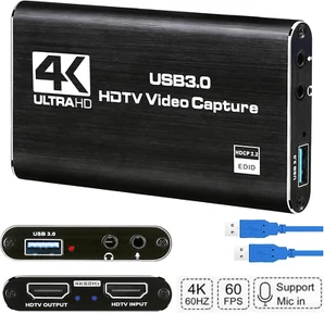 4K Audio Video Capture Card USB 3.0 HDMI Video Capture Device Full HD Recording - Picture 1 of 15