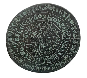 Phaistos Disk Museum Replica Minoan Palace 1700 B.C. Handmade Terracotta 6" - Picture 1 of 3