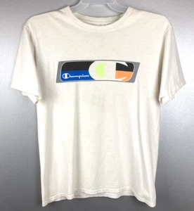 Camiseta Vintage Champion Spell Out Juventud XL 18-20 HECHA EN EE. UU. 100% Algodón LEER - Imagen 1 de 12