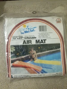 VTG 1984 The Wet Set Inflatable Pool Camping Air Mattress 72"x27"  - Picture 1 of 5
