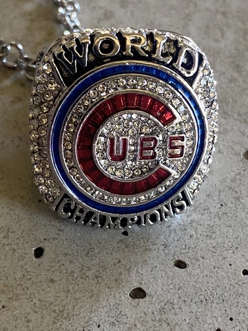 2016 Chicago Cubs Rizzo 44 Championship Ring on a Necklace Cover