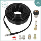 Sewer Jetter Nozzles Kit For Pressure Washer 100Ft 1/4"M-Npt Drain Cleaning Hose