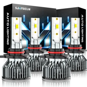 For Honda Accord 2003-2007 LED Headlight 4 Bulbs 6500K High/Low Beam 9005 9006 - Picture 1 of 9