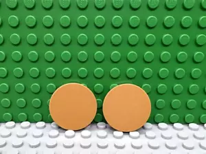 Lego 2 mittlere Nougat 3x3 runde Fliese NEU - Bild 1 von 1