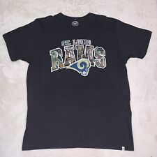 St Louis Rams Men's Size Large Camo Logo Crewneck T Shirt Black '47 Brand NWT