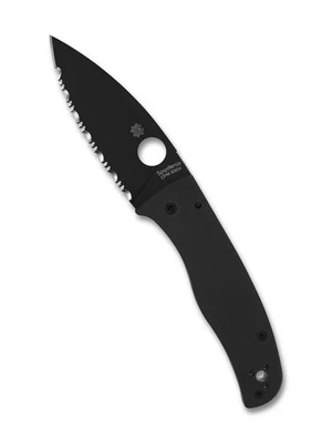 Spyderco Bodacious Folding Knife C263GSBK Black S30V Serrated Blade Black G-10 - Image 1 of 2