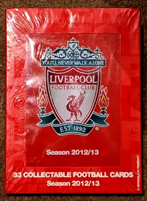 LIVERPOOL FC: 2012-13 SEASON FOOTBALL CARDS: SET OF 33 IN EMBOSSED SEALED TIN !! - Image 1 of 3