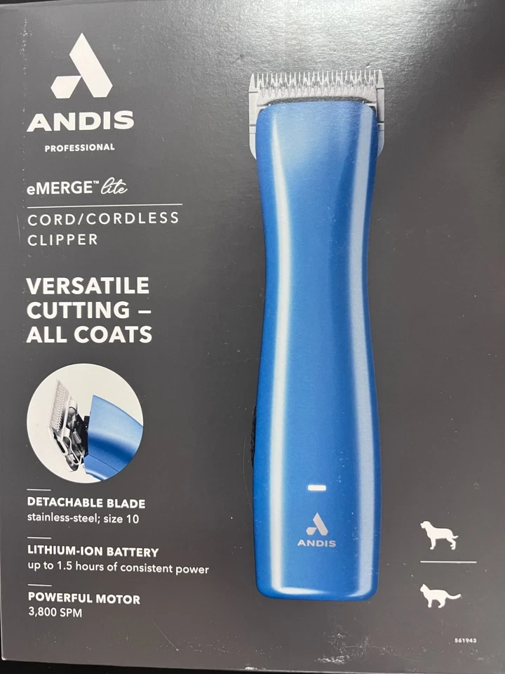 Andis eMerge Lite Cordless Detachable Blade Clippers (AGR-3) 6470
