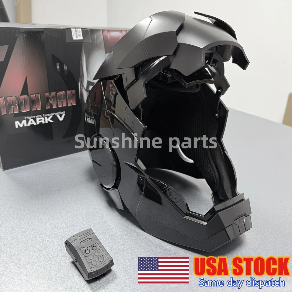 2025 Autoking Iron Man Black MK5 Helmet Electronic Wearable Voice-control Mask - Image 1 of 4