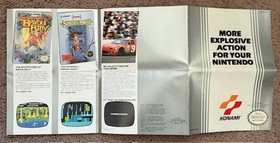 Poster inserto NES Konami (1989) Castlevania II, Super Contra, Top Gun, ecc.