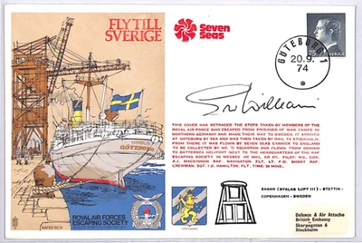 SWEDEN GB (WW2) RAF Cover *Westland Heliport* 1974 Signed ESCAPING SOCIETY YO376 - Image 1 of 4