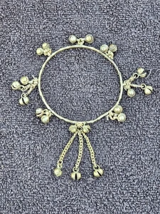 Vtg Tribal Belly Dance Dancer Jingle Chime Charm Bracelet Bangle * Old See Pics  - Picture 1 of 5