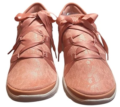 Tenis para mujer Bzees Inspire Glisten rosa estampado de leopardo con cinta con cordones talla 7,5 Foto 1 de 4