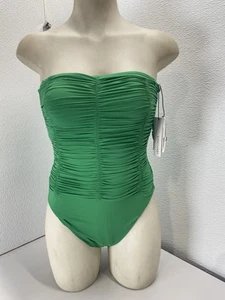 Sanctuary Womens Beach Goddess Shirred Banded One-Piece Swimsuit Size S Palm - Picture 1 of 10