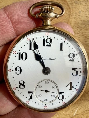 Hamilton 974 Vintage 1916 Pocket Watch, 16 Size, 17 Jewel Beauty - Image 1 of 4