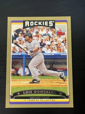 Topps Chrome Luis González Gold Border 2006/2006 #185 Colorado Rockies Foto 1 de 2