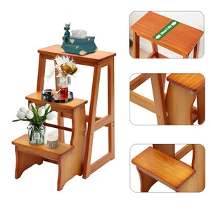3-Step Folding Library Ladder Chair,  Portable Multifunctional Step Stool New - Picture 1 of 16