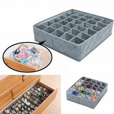 30 Grids Foldable Bra Underwear Socks Ties Storage Box Organizer Adjustable Case