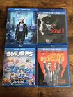 Blu+Ray+lot%3A+4+Pre-Owned+Blu+Rays+%28Jigsaw%2C+Reminiscence%2C+Smurfs+Lost+Village%29