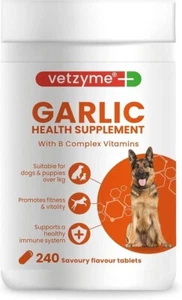 Vetzyme Garlic Health Supplement for Dogs (240 Tablets) - With B Complex Vitami - Picture 1 of 2