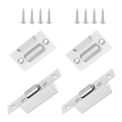2 Pack Adjustable Roller Catch Heavy Duty Metal Silent Door Latch for Cabinet - Image 1 of 4