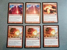 mtg 6 x rare m11, leyline of punishment x2,fire servant x1, fireball x3 M/NM