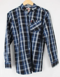 LEVI'S Boys Check Shirt 12-13 Years Blue Cotton - Picture 1 of 13