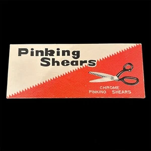 Vintage 7" Chrome Pinking Shears Scissors Made in Japan - Original Box - Picture 1 of 5