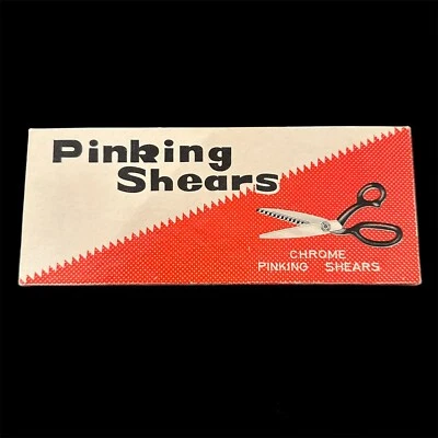 Vintage 7" Chrome Pinking Shears Scissors Made in Japan - Original Box - Image 1 of 4